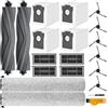 Homruich 20 Pezzi Accessori per Mova S70 Roller/ S70 Ultra Roller Aspirapolvere | 2 Spazzola principale, 2 Panno a Rullo, 4 Filtri, 4 Sacchetto di Polvere, 6 Spazzola Laterale, S70 Roller Ricambio