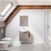 Leroy Merlin Mobile bagno sospeso Ginevra con lavabo e specchio L 53.6 x H 61 x P 30 cm noce americano 2 ante con specchio a led
