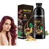Utapossin Shampoo colorante per capelli 3 in 1, per uomini e donne, shampoo colorante naturale e di lunga durata(rosso vinaccio)