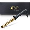 Golden Curl Arricciacapelli Professionale - 5 Anni di Tranquillità - Ferro Arricciacapelli con Barilotto in Ceramica Tormalina per Onde e Ricci per Capelli Corti e Lunghi (506 Oro)