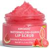 AMOADO Scrub labbra - Scrub labbra esfoliante con anguria e guava, liscio e morbido, esfoliante e idratante per pelli secche, 35 g