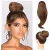 XFSRG Extension Coda Capelli Chignon con Coulisse Posticci per di Cavallo con Coulisse Finta Capelli Extension Coda di Cavallo per Donna (Marrone Chiaro)
