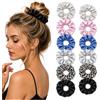 GHPKOTW GHPKTOW 12 Pezzi scrunchies in seta al per donne, morbidi elastici per capelli, elastici per capelli senza impronte, per meno crespi e rottura