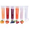 Joyeee 6Pcs Kit Olio Lucidalabbra Idratante Aromatizzato - Trasparente, Rosa, Arancione, Rosso, Uva - Per Ragazze Adolescenti