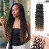 Renyarch Miracle Deep Wave Mini Knots Crochet Human Hair Bundles for Black Women 20 Pollici Crochet Human 50g 40c T30# Water Wave Wet and Wavy Invisible Knotless Curly Extensions