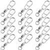 KJHBV 30 Pezzi Anelli da Pesca con Cuscinetto in Acciaio Inox Argento | Connessione Rapida, Riduce L'attrito con L'acqua, Migliora la Sensibilità, per Fili Trecciati e Spinning