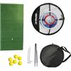 USHOBE Rete da Pratica Golf Chipping Target, Pieghevole, Portatile, Nero | Nylon, Telaio Stabile Assorbe i Colpi, per Interno ed Esterno, Migliora la Precisione nei Colpi