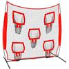 Generic Rete da lancio da rugby da 2,1 x 2,1 m, con 5 tasche per bersaglio