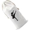 RORPOIR Borsa per scarpette da ballo in lino beige con coulisse, sacchetto portatile per scarpe da punta, per attività all'aperto e danza, 1 pezzo