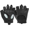 Sandyseptember Guanti da fitness a mezze dita in silicone con palmo antiscivolo (nero, M