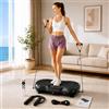 GartistGo Pedana Vibrante Dimagrante, Pedana Basculante con 99 Livelli, 15 Programmi, Fasce Elastiche, Telecomando, Bluetooth e Piattaforma Vibrante per Home Fitness