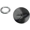 PARACHINISHOP GHIERA PASSACAVO Inox 90 MM E Guarnizione Nera in PVC Accessori Barca Nautica