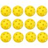 USHOBE 12 Pezzi Palline da Allenamento Golf Forate Leggere PE Gialle
