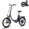 SPATIAL E-Bike Pieghevole 20 Pollici Gomme, 48V 13Ah 70km Autonomia, Motore 250W 65Nm, Sblocco NFC e Display LCD per Città e Ufficio, Blu da donna