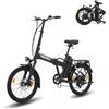 SPATIAL E-bike Pieghevole, Ruote da 20 Pollici, Batteria da 48V 13Ah (Autonomia di 70 km), Motore da 250W e 65Nm, Sblocco NFC e display LCD, Adatta per l'uso in città e in ufficio, Nero da uomo