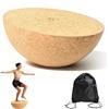 WARMWOO Balance Board Semisfera, 150 mm × 70 mm, in sughero, per Balance Board, riabilitazione, yoga, fitness, pilates