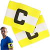 BESTOYARD 2 Pezzi Fascia da Capitano Comfort Elevato in Nylon Calcio Elastico Chiusura a Strappo Fasce da Braccio per Uomo per Partite e Allenamenti