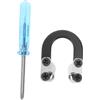 BELLIFFY 2 Set Archery Metal U Nock Buckle, d Loop Replacement Part per Arco Compound, Lega di Alluminio, Nero, Installazione Rapida, per Frecce e Caccia All'aperto