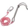 Cabilock Ganci Doppi da Immersione in Acciaio Inox con Cordino di Sicurezza | Immersioni Oceaniche e Fissaggio Dell'attrezzatura, Design a Doppia Testa, Rosa, con Nylon