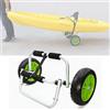 BOOZXCV Carrello Pieghevole per Kayak, Canoe e Paddleboard, Carrello Porta-imbarcazioni Resistente con Ruote Larghe, Trasporto per Sport Acquatici Allaperto
