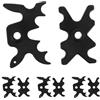 POPETPOP 8 Pezzi Testa Ponte per Stecca da Biliardo Accessorio per Biliardo e Pool Table Bridge ABS Nero vestibilità