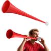 Qidoe Vuvuzela 60 cm Estensibile, 3 Parti Pieghevole, Tromba Rumorosa Calcio | Tromba Vuvuzela Rossa, Accessorio Da Stadio Con Suono Potente Per Attività Esterne, Eventi Sportivi E Celebrazioni
