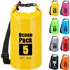 RONGZUBAT Borsa impermeabile da 2 L, 5 L, 10 L, 15 L, 20 l, con manico regolabile, per kayak, barca, borse da nuoto di media capacità, per canoa, pesca, rafting, bagnato, per viaggi, campeggio