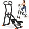 Mechprip Stepper verticale per casa, attrezzo per simulazione di salita scale, allenamento total body, cardio climber pieghevole e compatto con ampia escursione del passo, manubrio e pedali regolabili