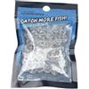Generic Perline da pesca in plastica da 8,2 mm, 50 pezzi, tappo argento | Costruzione in plastica, finitura argento, diametro 8,2 mm, uso pesca in mare, tappo