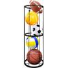 AMFUN Portapalloni Verticale, Porta Palloni, Scaffale di Stoccaggio della Palla Rimovibile, Scaffale di Stoccaggio di Attrezzature Sportive per Palloni Sportive per Basket,Calcio,Pallavolo