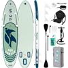 FunWater Tavola da SUP gonfiabile da 3 m, ultraleggera, con 3 pinne, pagaia regolabile, pompa, zaino, guinzaglio di sicurezza, sedile, set completo