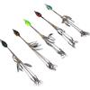 BONKZEBU Impianti di Pesca a 4 Lame, Esca per Esche per Spigole in | Attrezzature da pesca con paillettes, kit di esche per nuoto in acqua dolce d\'acqua di mare, attrezzature per esche in