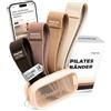 ShapeClub Set di 4 fasce di resistenza per pilates, in tessuto, 34 cm, con video di esercizi