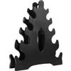 Toyvian Supporto per Manubri da Pavimento in PVC Nero, Struttura Compatta e Robusta