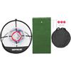 HANABASS Rete da Pratica Golf Telaio Stabile Pieghevole Portatile | Nylon Nero, Uso Indoor e Outdoor, Ridotto, per Golfisti, Struttura Assorbe i Colpi, Facile da Trasportare