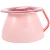 HOODANCOS Vasino Portatile con Coperchio e Maniglia, Plastica Rosa, Compatto e Leggero, per Viaggio e Comodino, Piccoli e Anziani