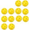 DEARMAMY 12 Pezzi Palline da Golf da Allenamento Forate PE Gialle