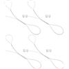 DEARMAMY 4 Pezzi Corda in Filo d'Acciaio per Rete Canestro Basket, Argento | Reti da Basket, Installazione Rapida e Sicura, Accessorio per Tabelloni e Canestri, Uso Versatile