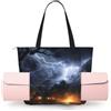 DUYKIMQW Borsa da yoga con stampa A night of lightning and thunder con supporto | Borsa a tracolla per yoga con supporto per tappetino, borsa da fitness da donna, ideale per yoga, pilates