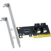 GLOTRENDS SF02 Scheda Adattatore SFF-8643(Mini-SAS HD) a 2 Porte a PCIE 4.0 X8, Senza Funzione PCIe Biforcazione, Supporto Standard e Basso Profilo