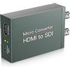 SEMZHENG Convertitore da HDMI a SDI, Convertitore da HDMI a Dual SDI, HD In 2 Porte SDI Out, Embedder Audio Supporta HD 1.3 1080P, Rilevamento Formato Automatico 3G/HD-SDI