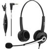 Wantek Cuffie 2,5 mm, Cuffie Telefono Fisso Cordless Dect con Microfono a Cancellazione del Rumore, Auricolare Ufficio per Gigaset C530A Panasonic Cisco SPA Grandstream Polycom Yealink W52P