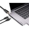 MINIX NEO SD4 USB-C Multiport 480GB SSD Storage Hub compatibile con Apple MacBook Air/Pro | HDMI 4K a 60Hz | Thunderbolt 3 | USB 3.0, venduto da MINIX Technology Limited. (grigio spaziale)
