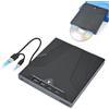 ELUTENG Unità CD DVD esterna, USB 3.0 tipo C, doppia porta DVD, masterizzatore DVD senza driver, unità CD esterna 7 in 1, masterizzatore ottico esterno e lettore per laptop, PC desktop, iMac, MacBook
