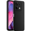 HULLIN Custodia per Telefono in Silicone Colorato, Adatta per Redmi Note 13 Pro 5G / POCO X6 5G (6.67) - Nero
