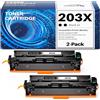colorfly 203X Compatibile con HP 203X 203A CF540X CF540A M281fdw | per HP M281fdw Toner per Color Laserjet Pro MFP M281fdw M254dw M254nw M281fdn M280nw M281cdw M254dn (2 nero Con Chip)