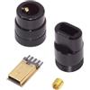 CY Connettore Mini USB 2.0 Connettore maschio a 5 pin Tipo a saldare con guscio in lega di alluminio Personalizzazione nera per cavo da 4,0 mm ~ 6,0 mm