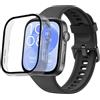 PHONILLICO Cover compatibile per Huawei Watch Fit 3 - Protezione rigida Custodia trasparente Vetro temperato smartwatch
