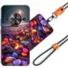 JEZSTHAI Cover Compatibile con ZTE Blade A75 5G Custodia in Silicone TPU Morbido con Cordino/Laccio Tracolla Cellulare,Antiurto AntiGraffio Protettiva Bumper Case con Disegno Motivi,Cover*A09
