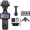 DJI Osmo Pocket 4P Combo Standard, fotocamera vlog 4K a doppio obiettivo | Zoom ottico 3×, zoom fino a 12×, 4K/240fps, gamma dinamica di 17 stop, 103 GB di memoria integrata, luce di riempimento